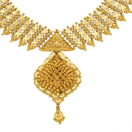 Gold chandan online haar design